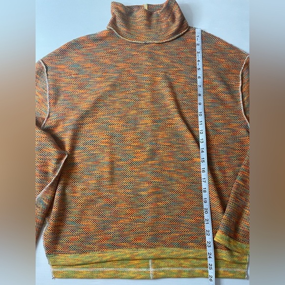 Free People Sunny Days Orange Turtleneck Sweater Top. Size L - Picture 4 of 8